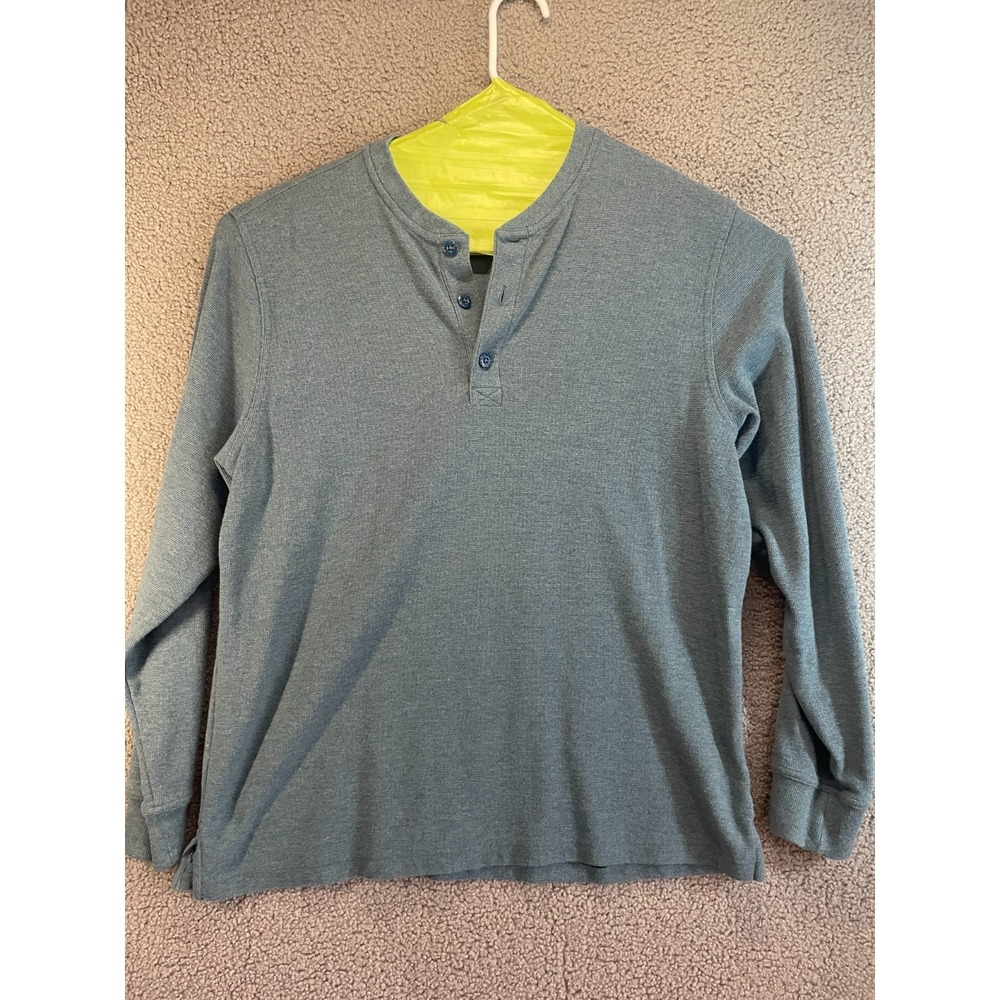 L.L.BEAN Men's ‎ Shirt Long Sleeve Casual Cotton Large Blue